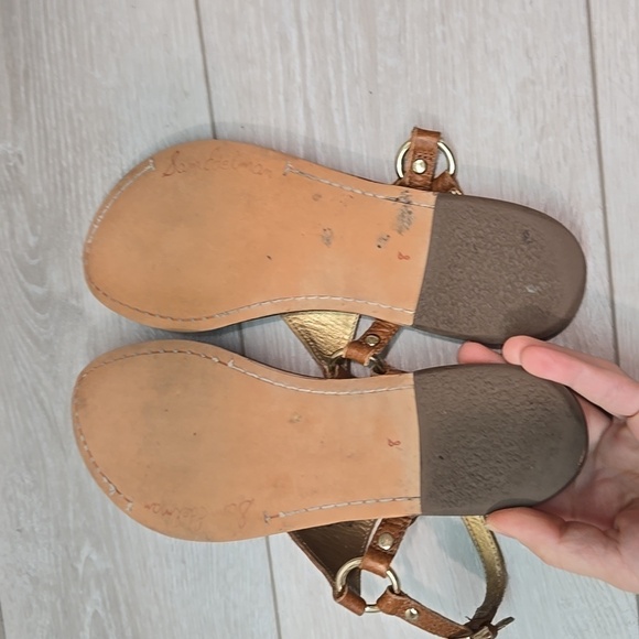 Sam Edelman Womens Greta T strap Leather Sandals Flats shoes sz 8M - Picture 8 of 12
